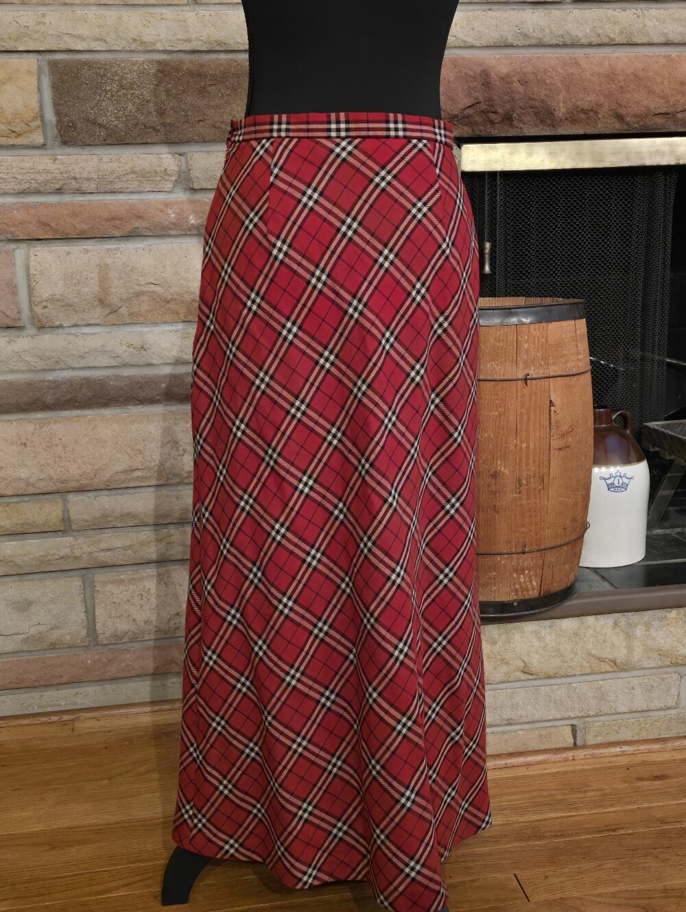 Vintage Dressbarn Red Tartan Plaid Skirt